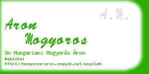 aron mogyoros business card